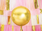 Preview: XL Folienballon Orbz - Goldene Kugel - 38cm x 40cm